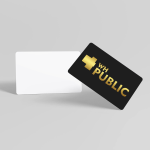 Cartão de visita Couchê 300g 9x5cm 4x0 Laminação Soft touch - Hot Stamping Dourado Frente 4 cantos arredondados 