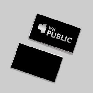 Cartão de visita Couchê 300g 9x5cm 4x4 Laminação Soft touch - Hot Stamping Prata Frente Refile 